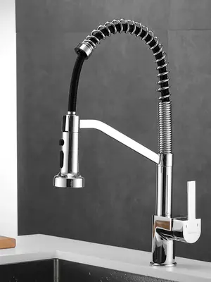 Смеситель для кухни с гибким изливом и душем Shevanik S963
