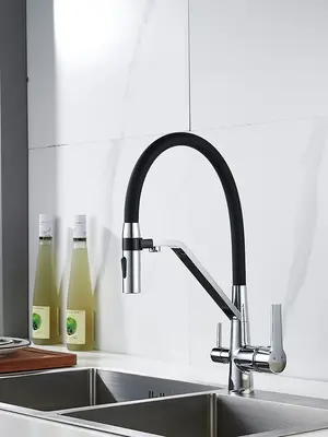 Смеситель для кухни с гибким изливом и фильтром Shevanik S278