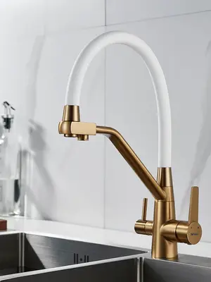 Смеситель для кухни с гибким изливом и фильтром Shevanik S968G