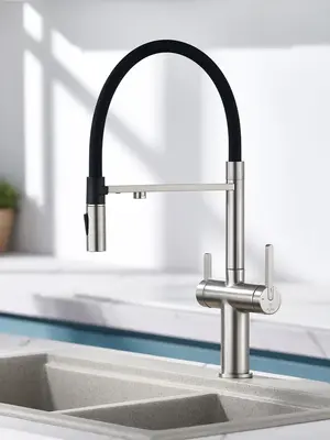 Смеситель для кухни с гибким изливом и фильтром Rose R458L