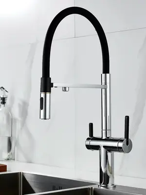 Смеситель для кухни с гибким изливом и фильтром Rose R458