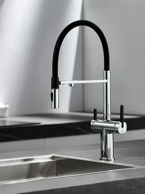 Смеситель для кухни с гибким изливом и фильтром Rose R358