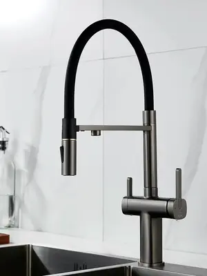 Смеситель для кухни с гибким изливом и фильтром Rose R358T