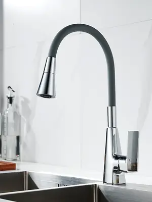 Смеситель для кухни с гибким изливом и душем Shevanik S543-9