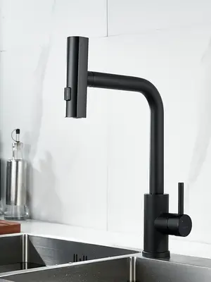 Однорычажный смеситель для кухни с выдвижной лейкой Shevanik S263H