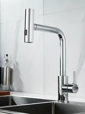 Однорычажный смеситель для кухни с выдвижной лейкой Shevanik S263