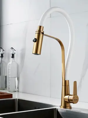 Смеситель для кухни с гибким изливом и душем Shevanik S943G-1