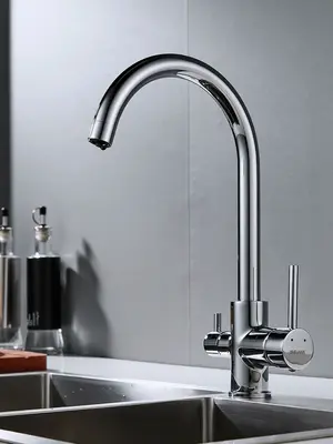 Высокий смеситель для кухни с фильтром для воды Shevanik S128