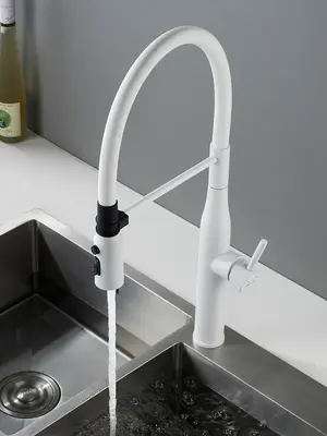 Смеситель для кухни с гибким изливом и душем Shevanik S123C-1