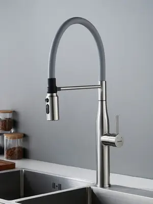 Смеситель для кухни с гибким изливом и душем Shevanik S123L-9