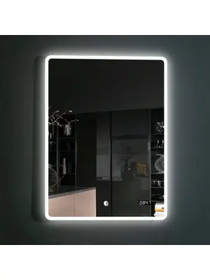 Зеркало с подсветкой Esbano ES-2073HDS 60 х 80 см сенсорное с подогревом и часами