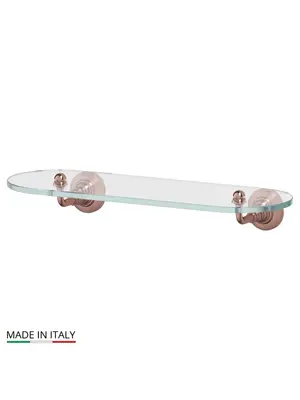 Полка настенная стеклянная 40 см 3SC Stilmar STI 614 античная медь