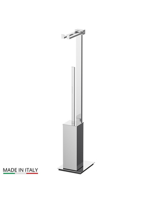 Стойка с ершом и держателем туалетной бумаги Linea G TIFFANY LUX TIF 921 хром стразы