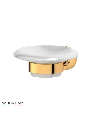 Мыльница настенная для ванной 3SC Stilmar STI 204 фарфор золото