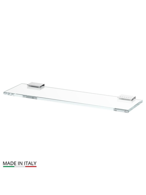 Полка настенная стеклянная 40 см Linea G TIFFANY LUX TIF 910 хром стразы