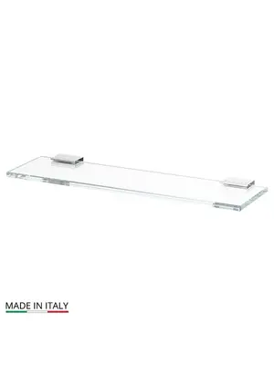 Полка настенная стеклянная 40 см Linea G TIFFANY LUX TIF 910 хром стразы