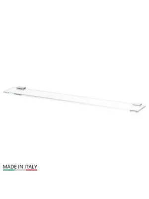 Полка настенная стеклянная 80 см Linea G TIFFANY LUX TIF 912 хром стразы