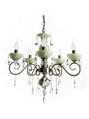 Подвесная люстра Arte Lamp Onyx Green A9592LM-5AB