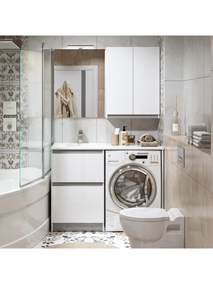 Гарнитур для ванной Alavann Soft Silver 120 см