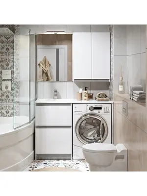 Гарнитур для ванной Alavann Soft Silver 120 см