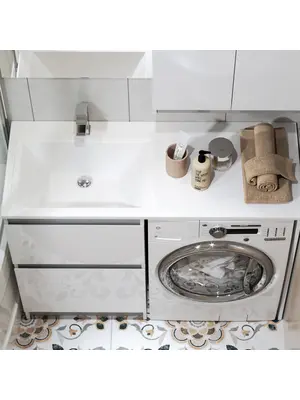 Тумба с раковиной 120 см Alavann Soft Silver