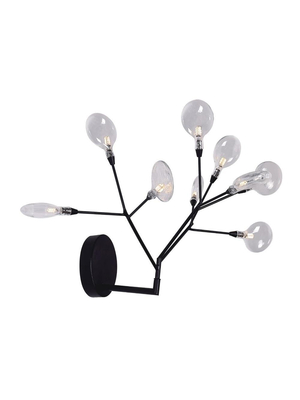 Бра Crystal Lux Evita AP9 BLack/Transparent