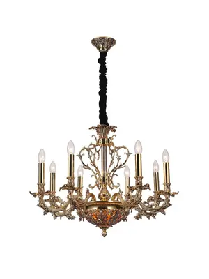 Подвесная люстра Lucia Tucci Firenze 1780.8.2 Antique Gold