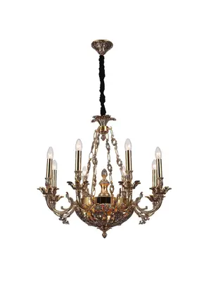 Подвесная люстра Lucia Tucci Firenze 1781.8.2 Antique Gold