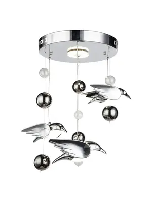 Подвесная светодиодная люстра Globo Bird 56670-4D