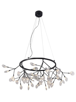 Подвесная светодиодная люстра Crystal Lux Evita SP45 D BLack/Transparent