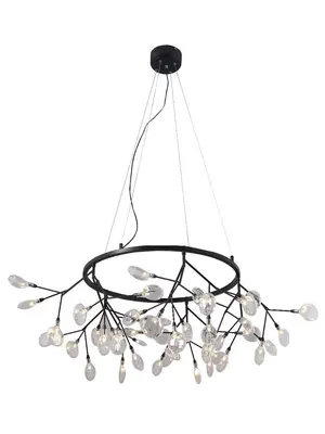 Подвесная светодиодная люстра Crystal Lux Evita SP45 D BLack/Transparent