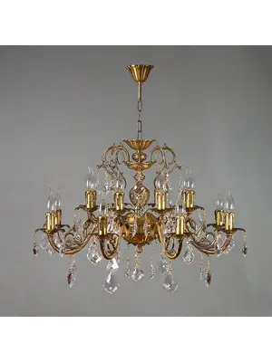 Подвесная люстра Ambiente Alicante 8888/8+8 AB Leaf Crystal