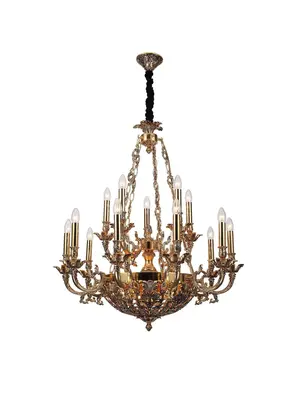 Подвесная люстра Lucia Tucci Firenze 1781.15.3 Antique Gold