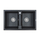 Мойка из камня Paulmark Tandem 80/2 PM238150-BLM 81 х 50 см кварц черный металлик Мойка из камня Paulmark Tandem 80/2 PM238150-BLM 81 х 50 см кварц черный металлик