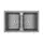 Мойка из камня Paulmark Tandem 80/2 PM238150-GRM 81 х 50 см кварц серый металлик Мойка из камня Paulmark Tandem 80/2 PM238150-GRM 81 х 50 см кварц серый металлик