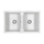 Мойка из камня Paulmark Tandem 80/2 PM238150-WH 81 х 50 см кварц белый Мойка из камня Paulmark Tandem 80/2 PM238150-WH 81 х 50 см кварц белый