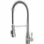 Смеситель для кухни с гибким изливом на пружине с душем Gerhans K14 K14094 суперсталь