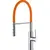 Смеситель для кухни с гибким изливом с душем Ledeme L4097-7 оранжевый/хром