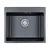 Мойка из камня Paulmark Kante 60 PM106052-BLM черный металлик кварц 60 х 52 см