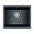 Мойка из камня Paulmark Gera 60 PM205546-BLM черный металлик кварц 55.5 х 46 см