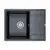 Мойка из камня Paulmark Flugen 50-650 PM216550-BLM черный металлик кварц 65 х 50 см