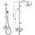 Душевая стойка со смесителем и тропическим душем Ledeme R L72417 нержавеющая сталь, изображение 2