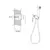 Смеситель с гигиеническим душем Rose R2105F, изображение 3