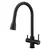 Смеситель для кухни Paulmark Lange La214212-401 под фильтр с выдвижным шлангом антрацит, Название цвета: Антрацит