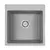 Мойка из камня Paulmark Kante 50 PM105152-GRM 51 х 52 см кварц серый металлик