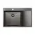 Мойка из нержавейки Paulmark Kroner 78F LPM217851-GML 78 х 51 см вороненая сталь чаша слева