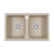 Мойка из камня Paulmark Tandem 80/2 PM238150-BE 81 х 50 см кварц бежевый