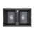Мойка из камня Paulmark Tandem 80/2 PM238150-BL 81 х 50 см кварц черный