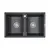 Мойка из камня Paulmark Tandem 80/2 PM238150-BL 81 х 50 см кварц черный