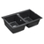 Мойка из камня Paulmark Tandem 80/2 PM238150-BL 81 х 50 см кварц черный, изображение 2